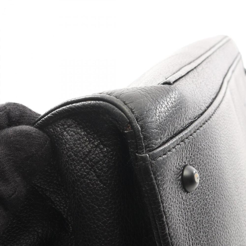 CHANEL Black Leather Logo Tote Bag - Picture 8 of 11